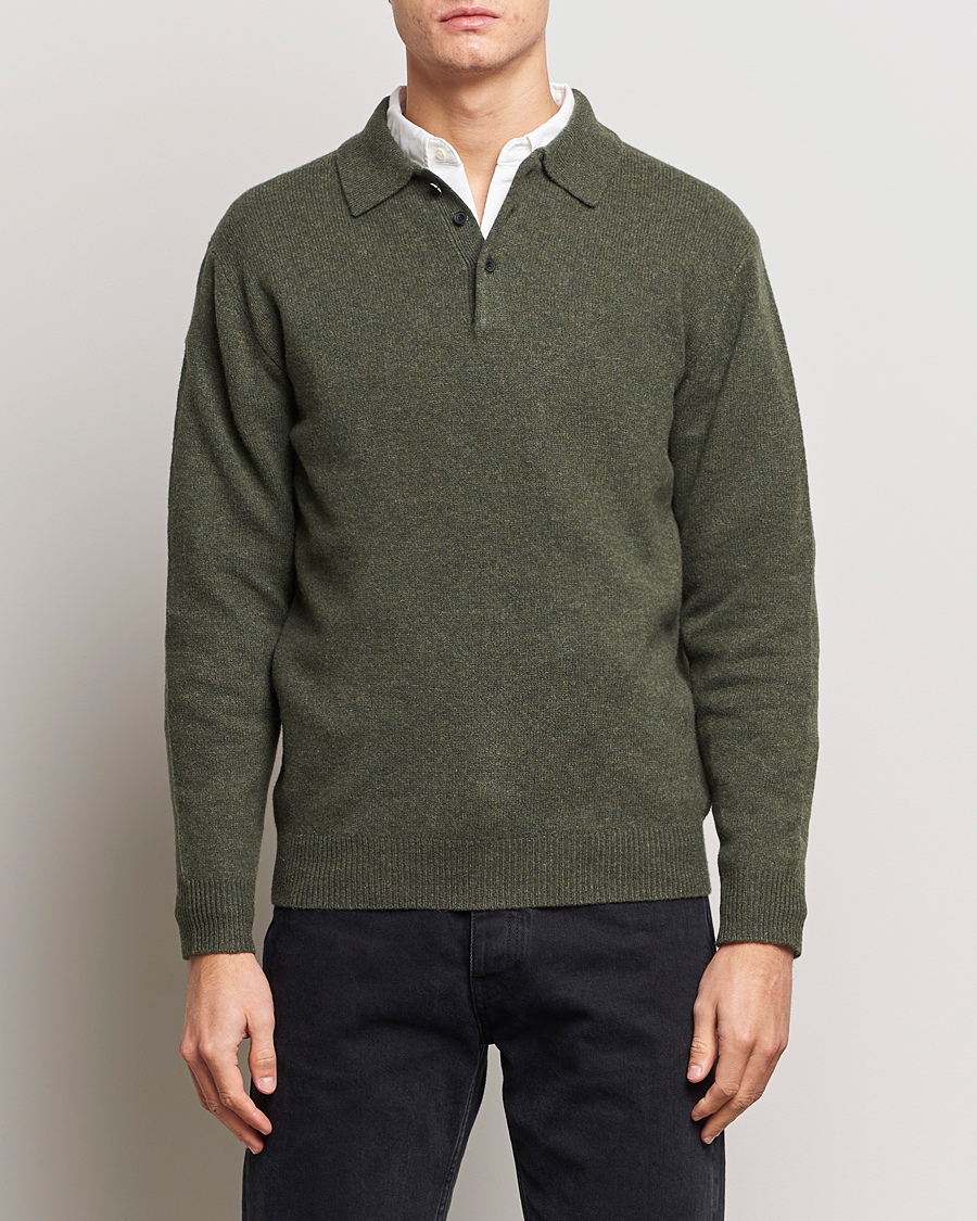 Homme | Pulls Et Tricots | BEAMS PLUS | Long Sleeve Knitted Polo Olive