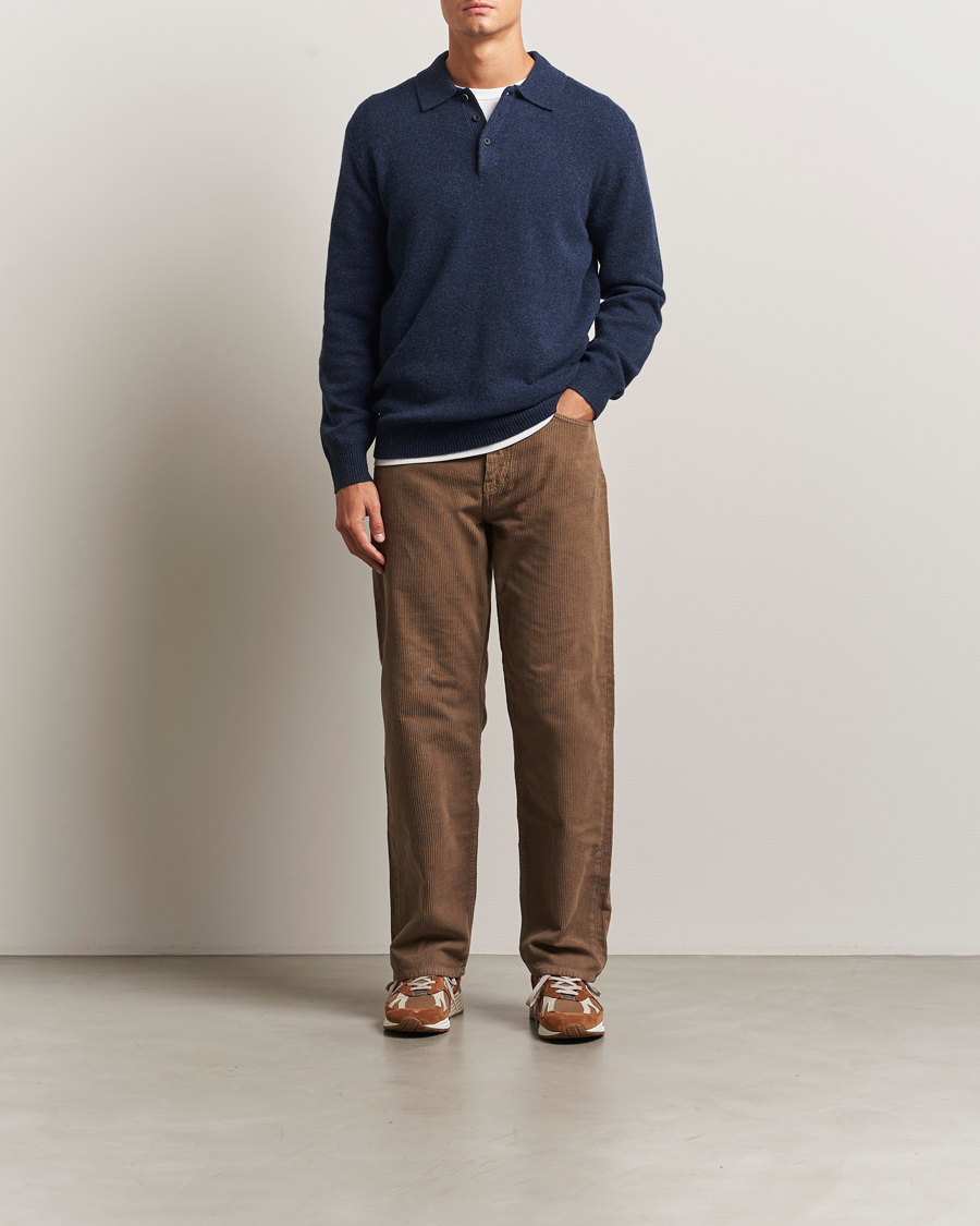 Homme | Pulls Et Tricots | BEAMS PLUS | Knitted Wool Polo Navy