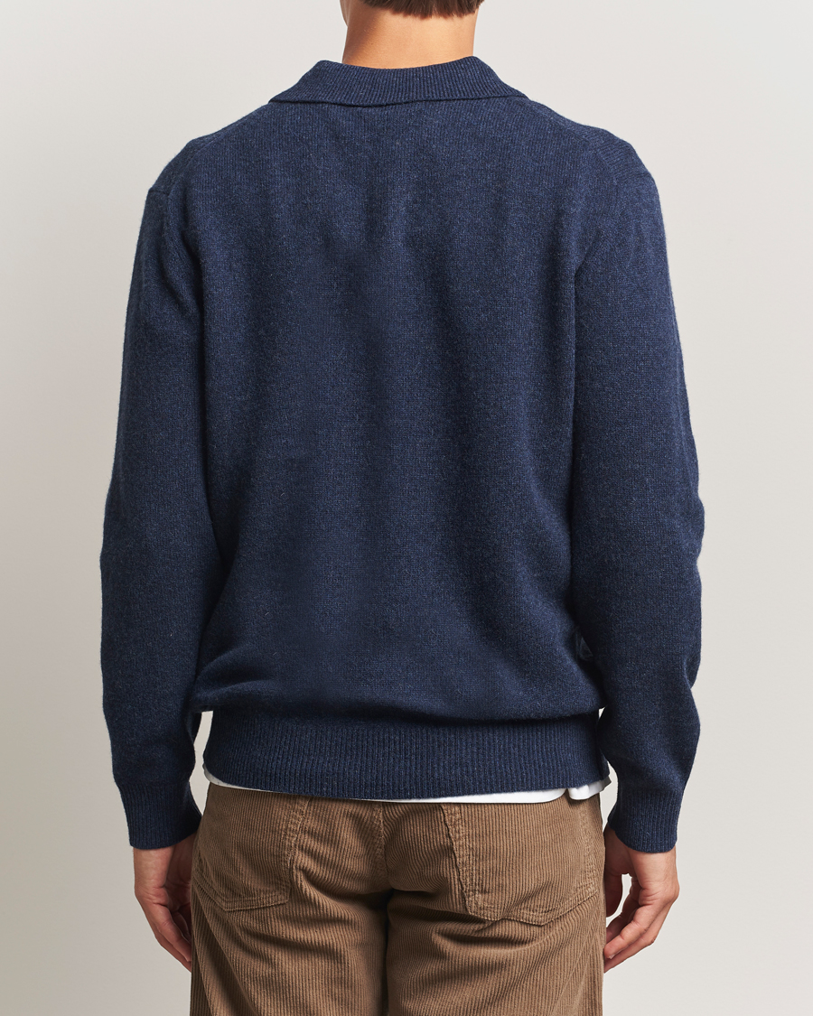 Homme | Pulls Et Tricots | BEAMS PLUS | Knitted Wool Polo Navy