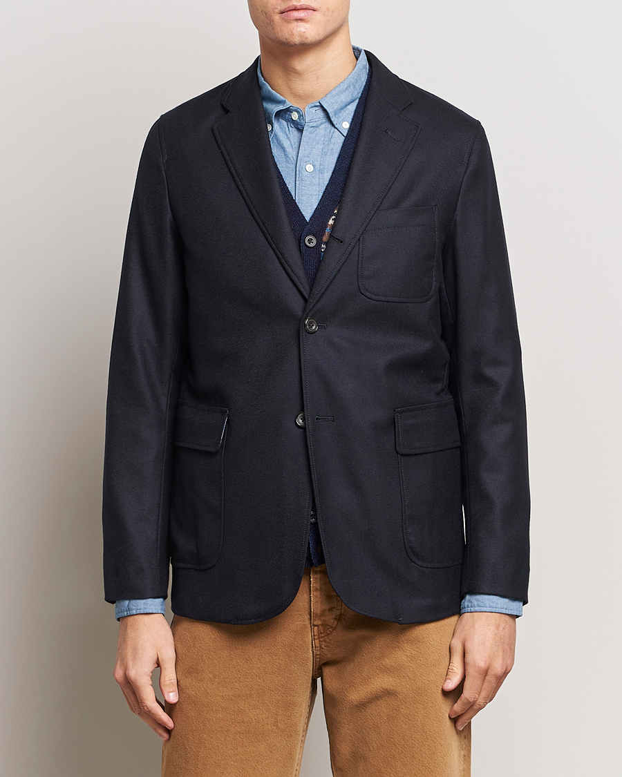 Homme | Blazers | BEAMS PLUS | Flannel Blazer Navy