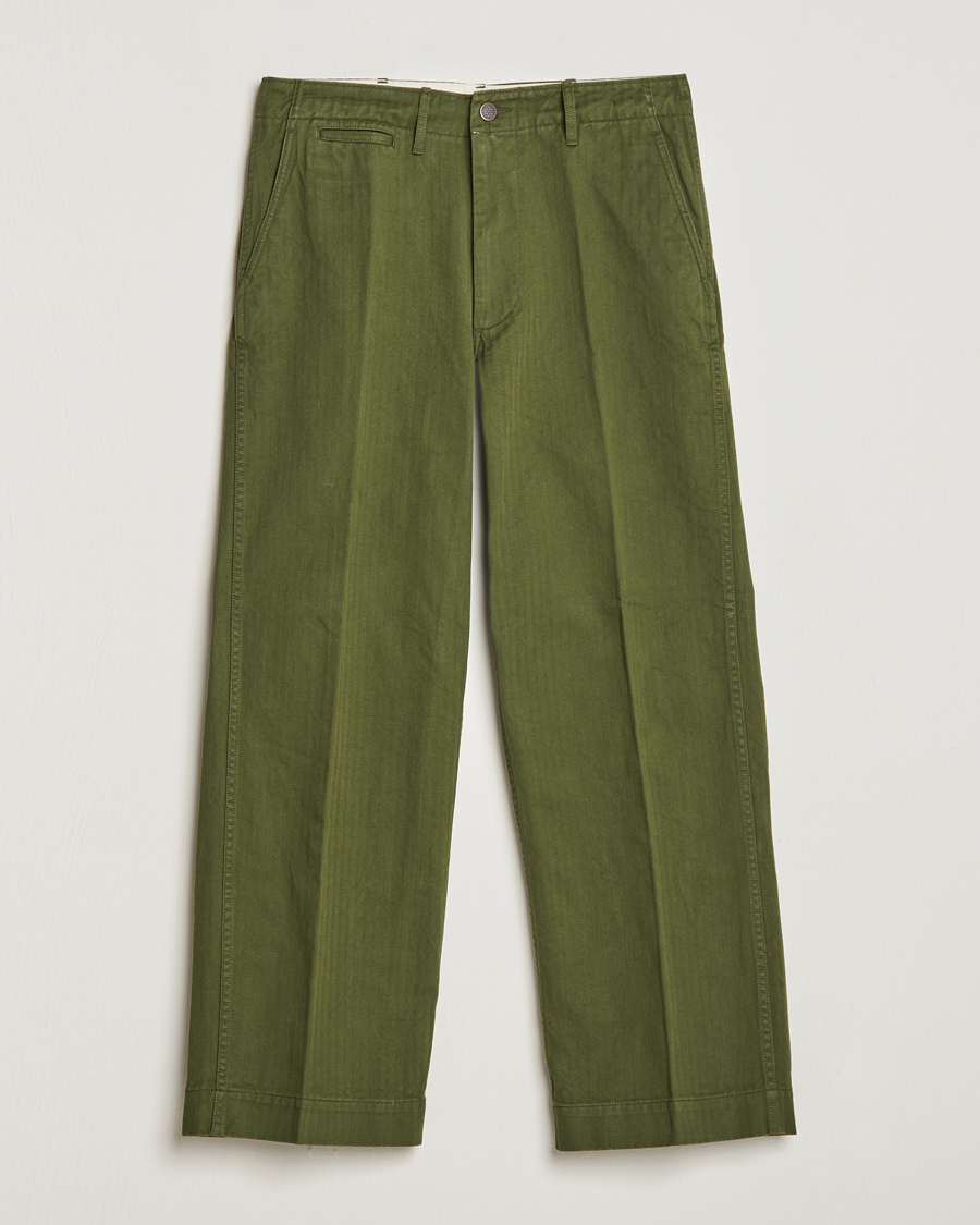 Homme | Pantalons | BEAMS PLUS | MIL Herringbone Trousers Olive