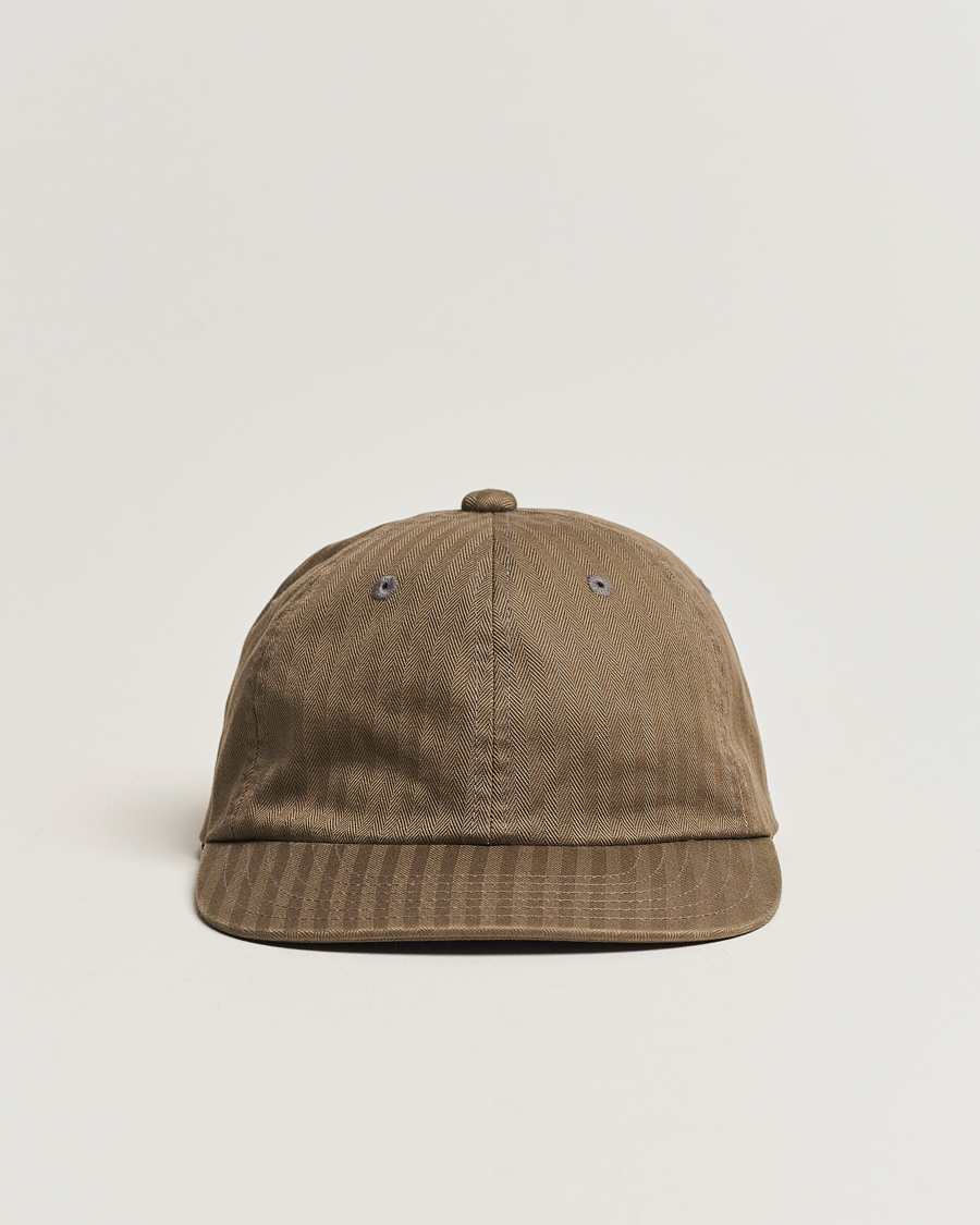 Homme | BEAMS PLUS 6 Panel Herringbone Cap Olive | BEAMS PLUS | 6 Panel Herringbone Cap Olive