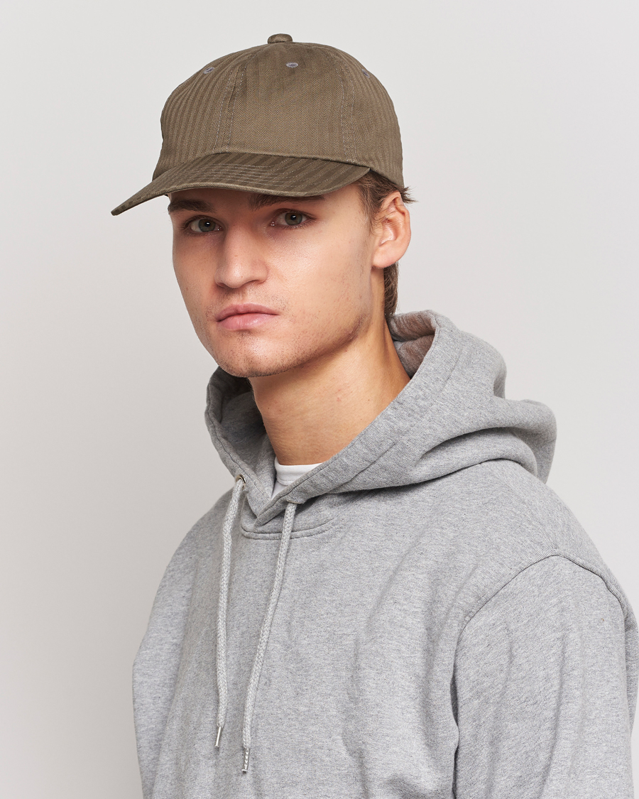 Homme | BEAMS PLUS 6 Panel Herringbone Cap Olive | BEAMS PLUS | 6 Panel Herringbone Cap Olive