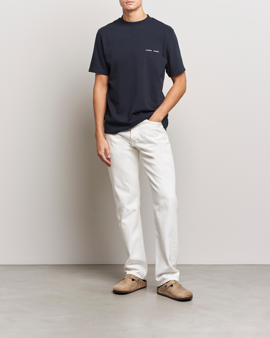 Heren | T-shirts | Samsøe Samsøe | Norsbro Organic Cotton T-shirt Sky Captian