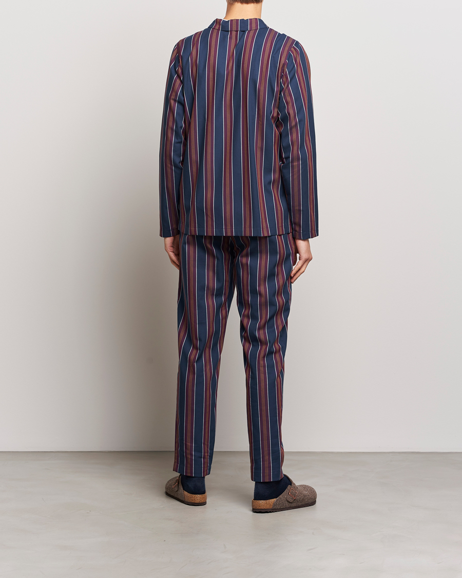 Homme | Peignoirs Et Pyjamas | Nufferton | Uno Old School Pyjama Set Navy/Orange