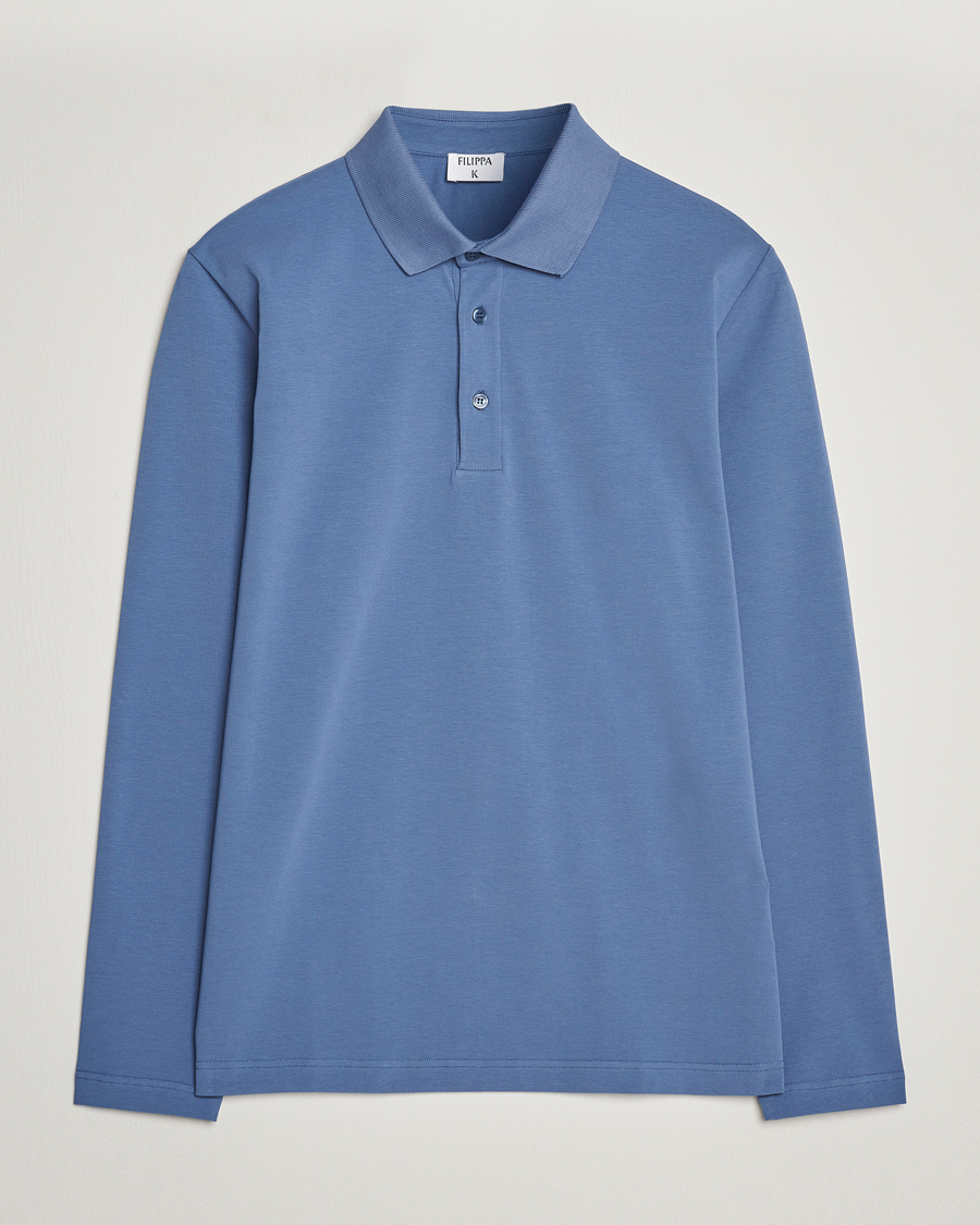 Homme | Pulls Et Tricots | Filippa K | Luke Lycra Poloshirt Paris Blue
