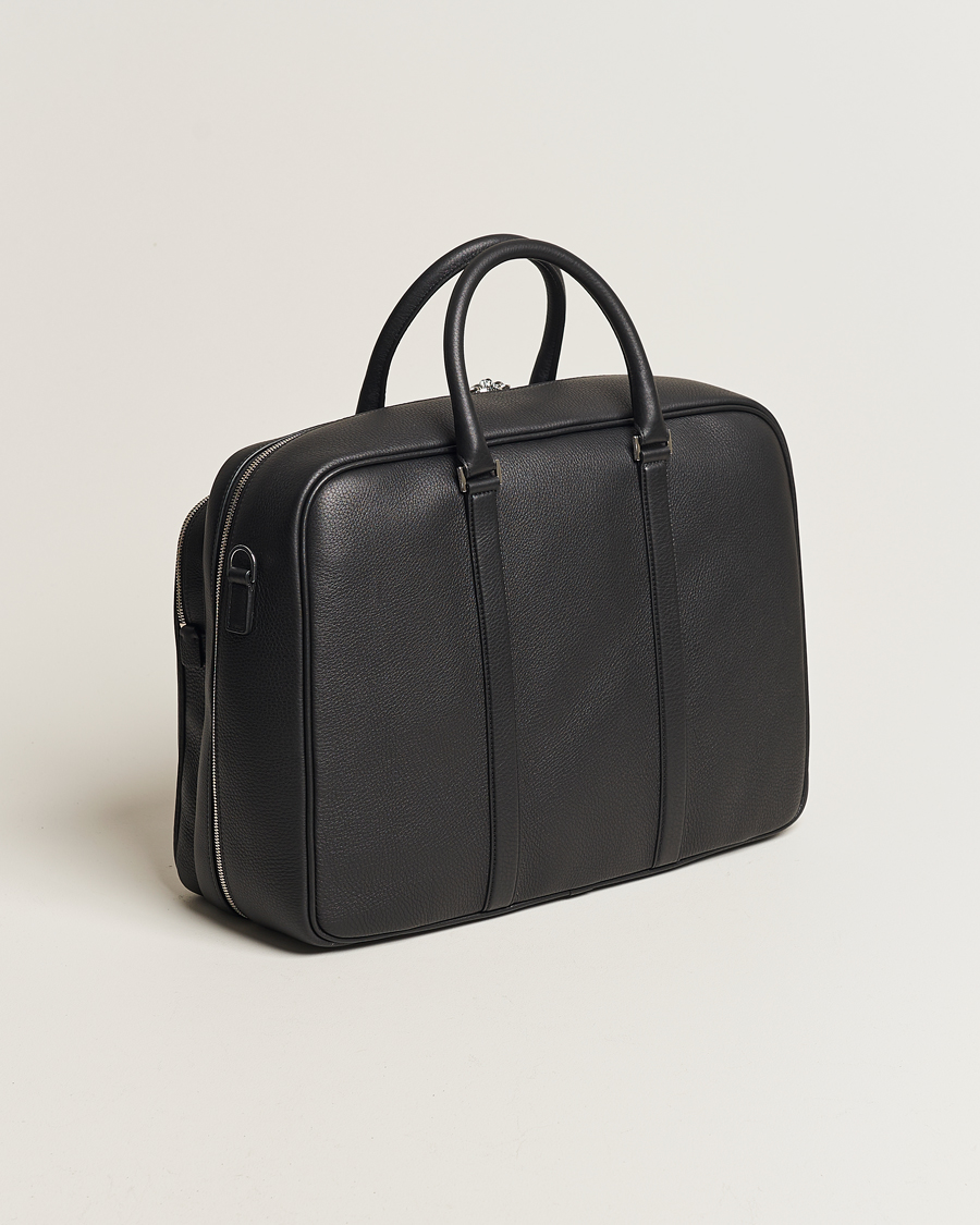 Homme | Sacs | Canali | Grain Leather Weekend Bag Black