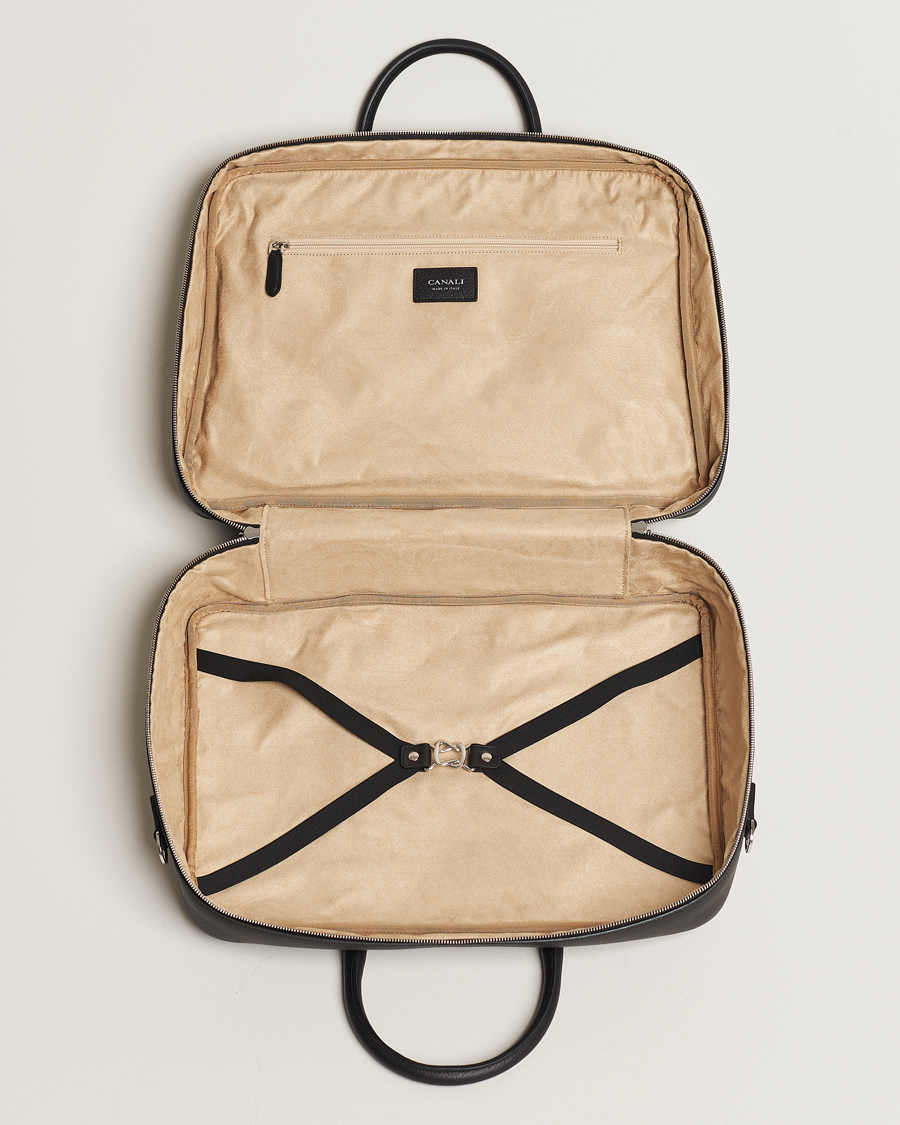 Homme | Sacs | Canali | Grain Leather Weekend Bag Black
