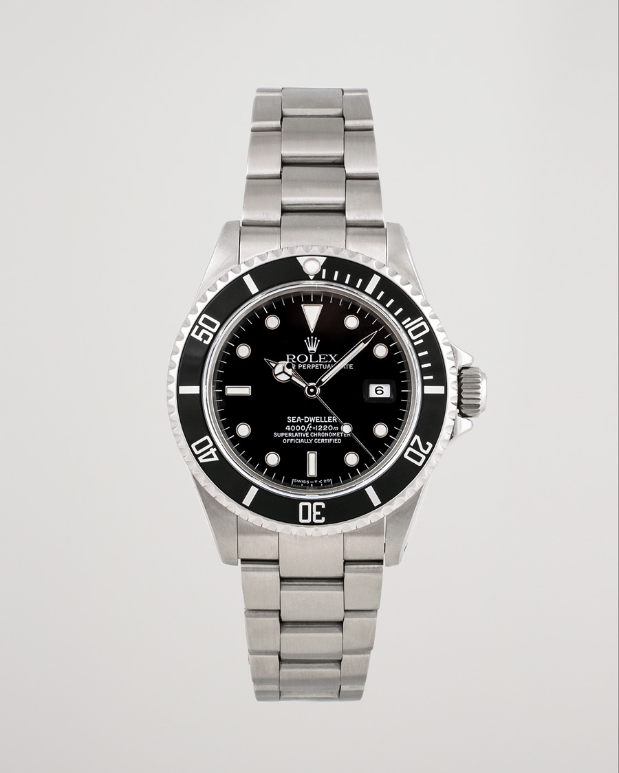 Homme | Rolex Pre-Owned Sea Dweller 16600 Oyster Perpetual Steel Black | Rolex Pre-Owned | Sea Dweller 16600 Oyster Perpetual Steel Black