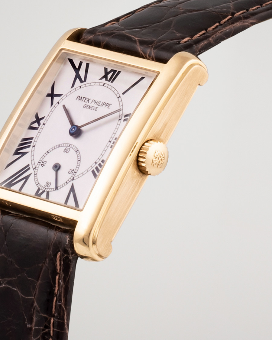 Homme | Patek Philippe Pre-Owned Gondolo 18K 5014J-013 Gold White | Patek Philippe Pre-Owned | Gondolo 18K 5014J-013 Gold White