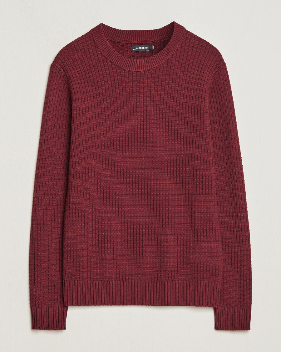 Homme | Pulls Et Tricots | J.Lindeberg | Archer Structure Sweater Zinfandel