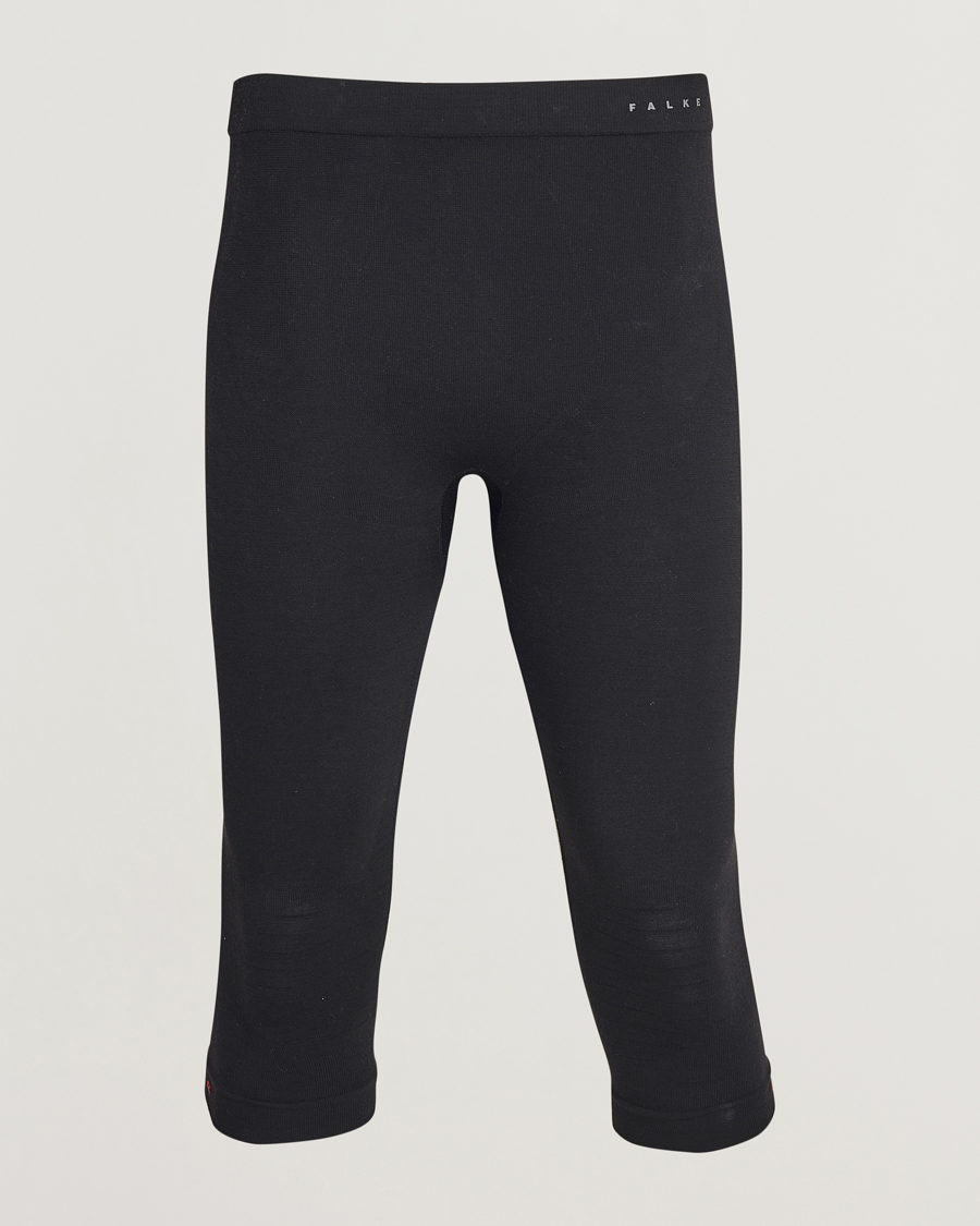 Heren | Thermisch Ondergoed | Falke Sport | 3/4 Tights Wool Tech Light Black