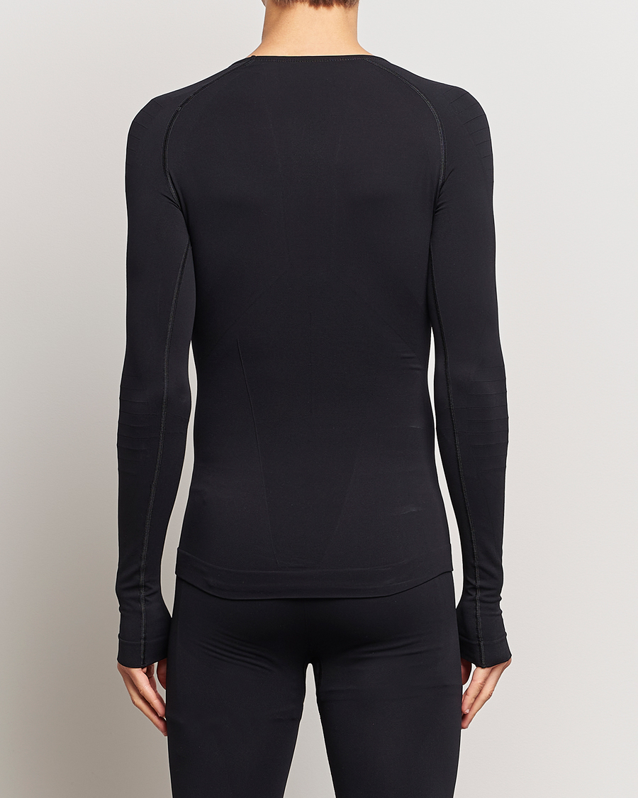 Heren | T-shirts | Falke | Long Sleeve Warm Shirt Black