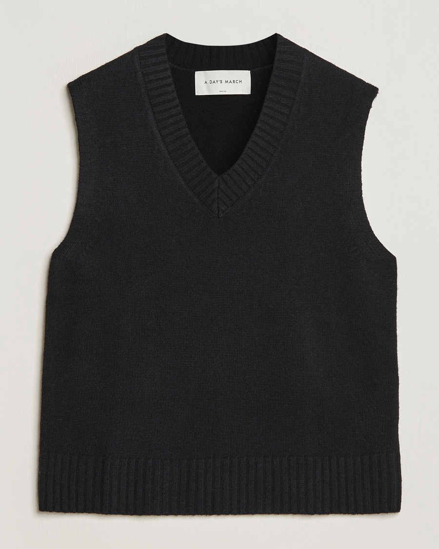Homme | Pulls Et Tricots | A Day's March | Wigtown Lambswool Vest Black