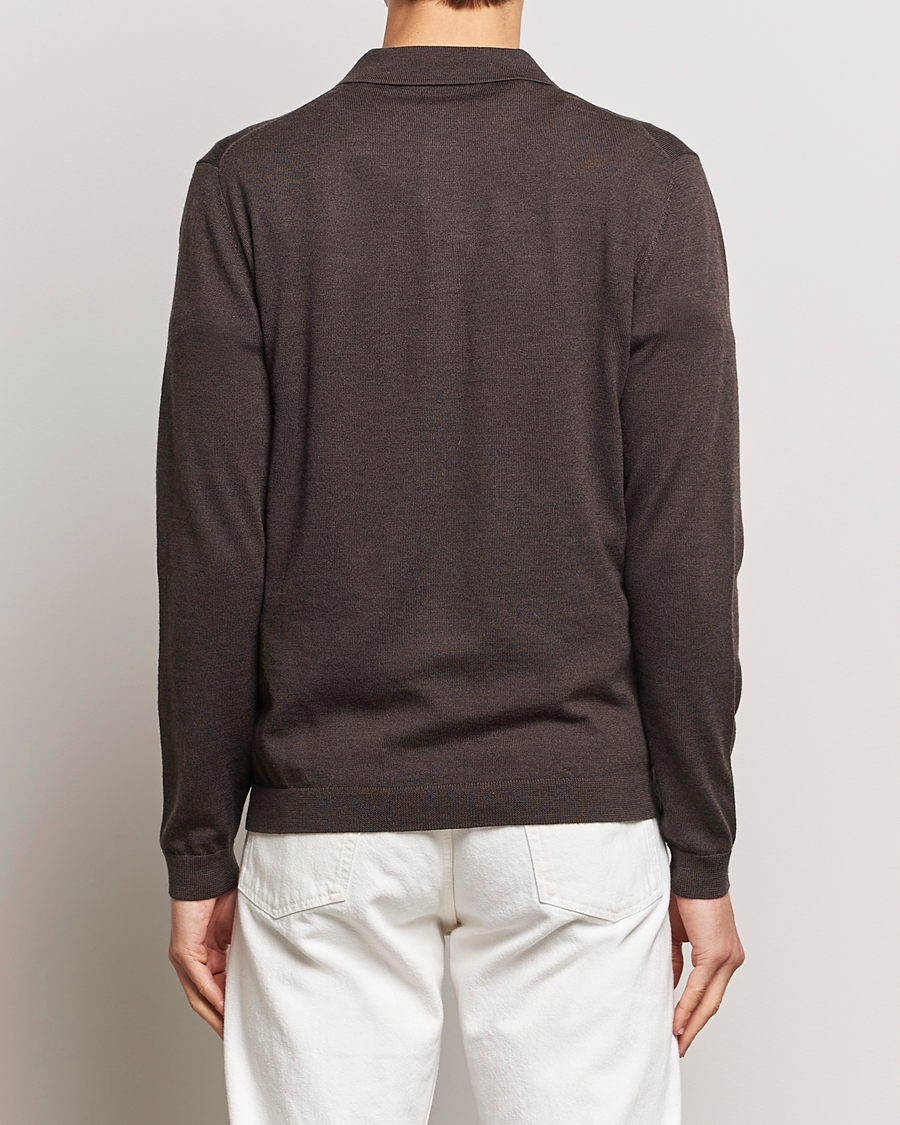 Homme | Pulls Et Tricots | A Day's March | Ambroz Merino Polo Dark Brown