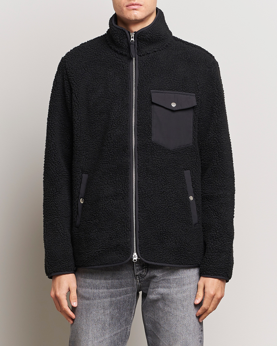 Homme | Pulls Et Tricots | A Day's March | Tone Pile Fleece Jacket Black