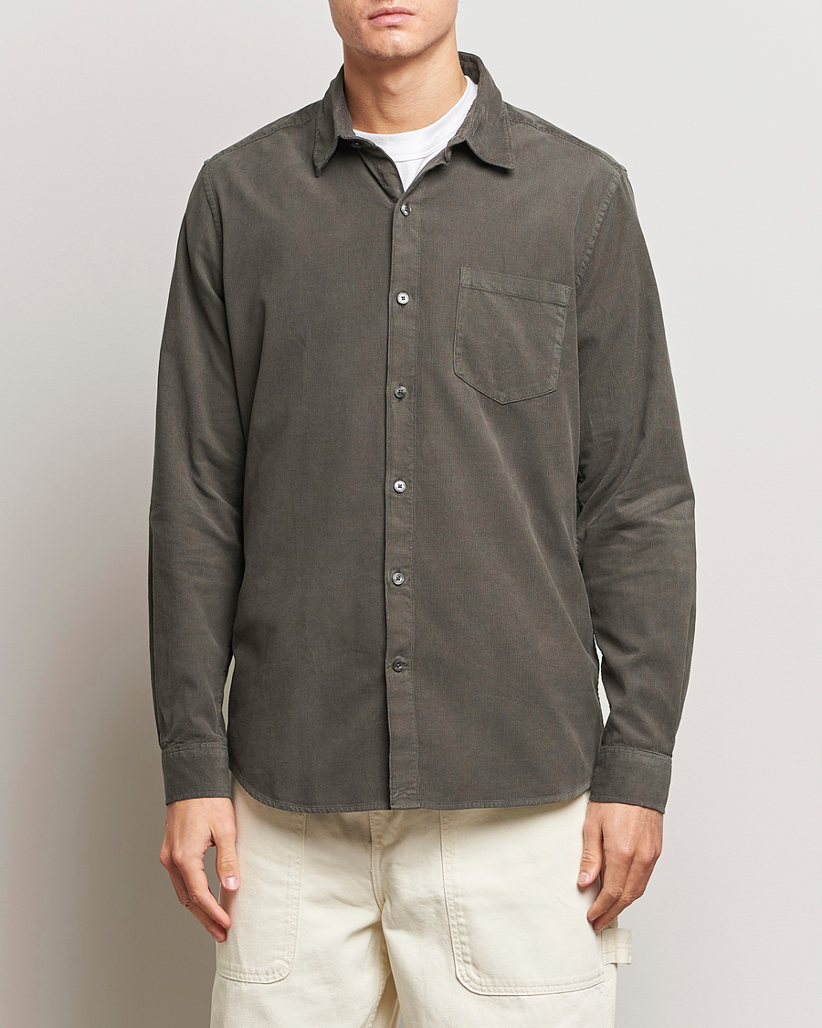 Homme | Chemises | A Day's March | Daintree Baby Cord Shirt Olive