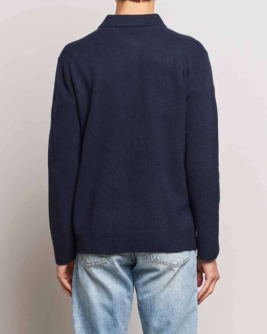 Homme | Pulls Et Tricots | A Day's March | Avoch Lambswool Polo Navy