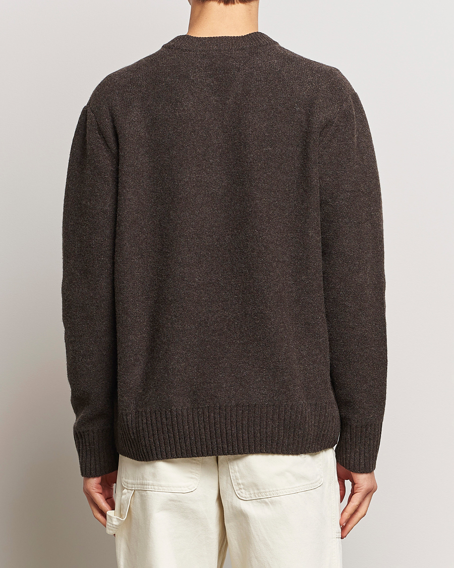 Homme | Pulls Et Tricots | A Day's March | Tietar Boiled Merino Sweater Java Brown