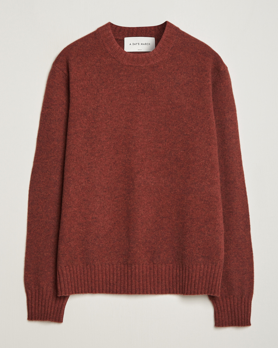 Homme | Pulls Et Tricots | A Day's March | Marlow Lambswool Crew Zinfandel
