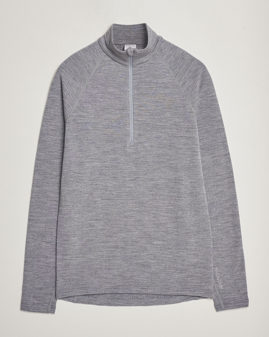 Heren | Truien | Houdini | Desoli Merino Thermal Half-Zip College Grey