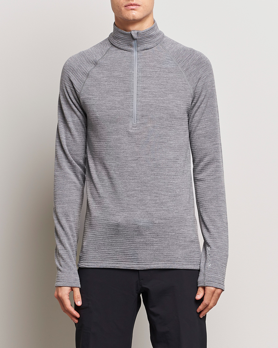 Heren | Truien | Houdini | Desoli Merino Thermal Half-Zip College Grey
