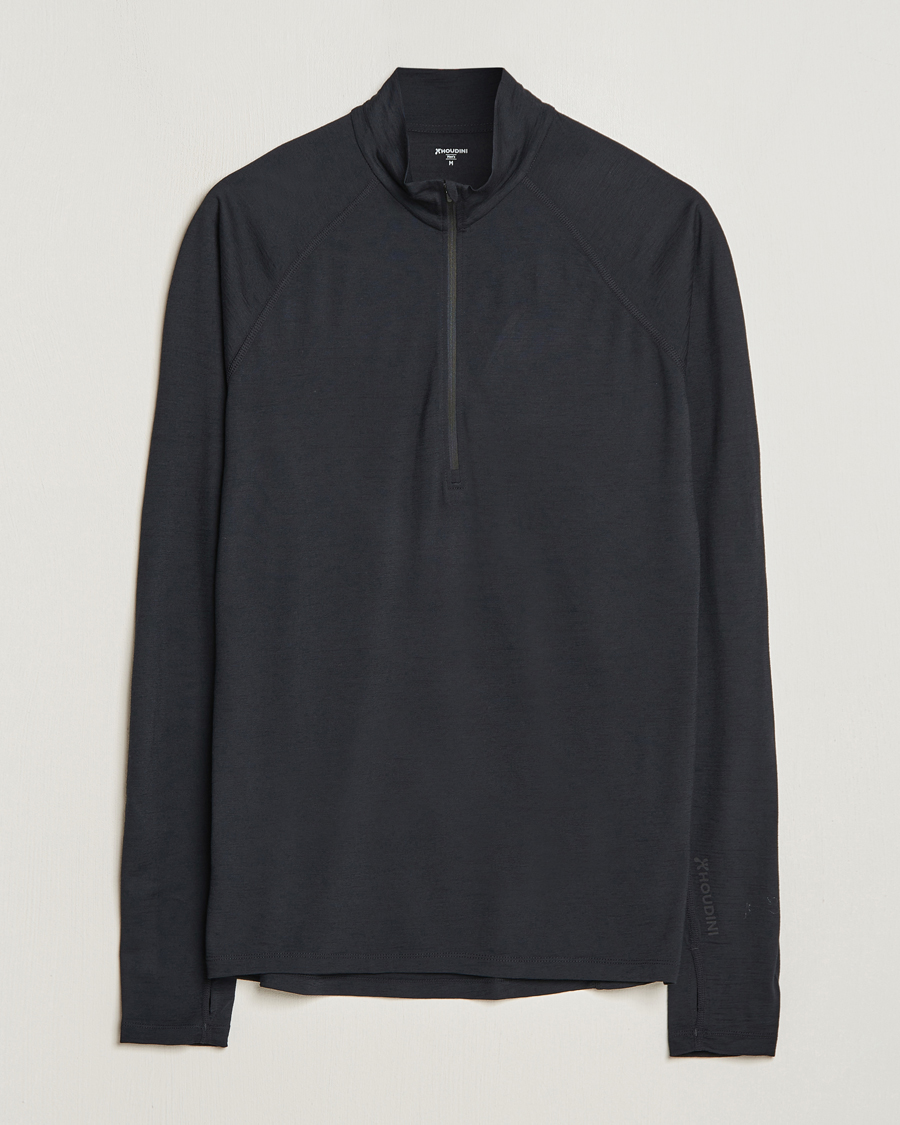 Heren | Truien | Houdini | Desoli Merino Light Half Zip True Black