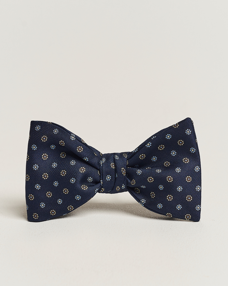 Homme | E. Marinella Silk Bow Tie Navy | E. Marinella | Silk Bow Tie Navy