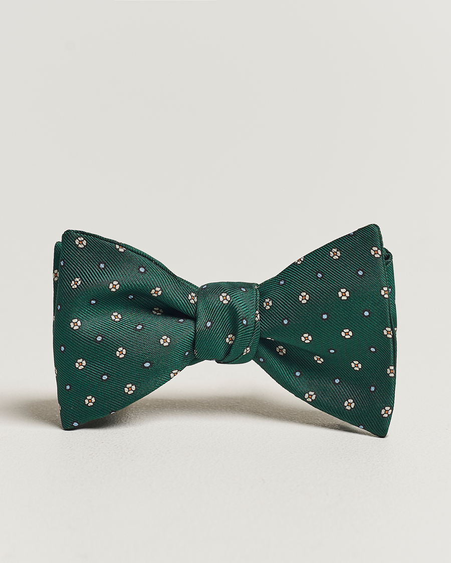 Homme | E. Marinella Silk Bow Tie Dark Green | E. Marinella | Silk Bow Tie Dark Green