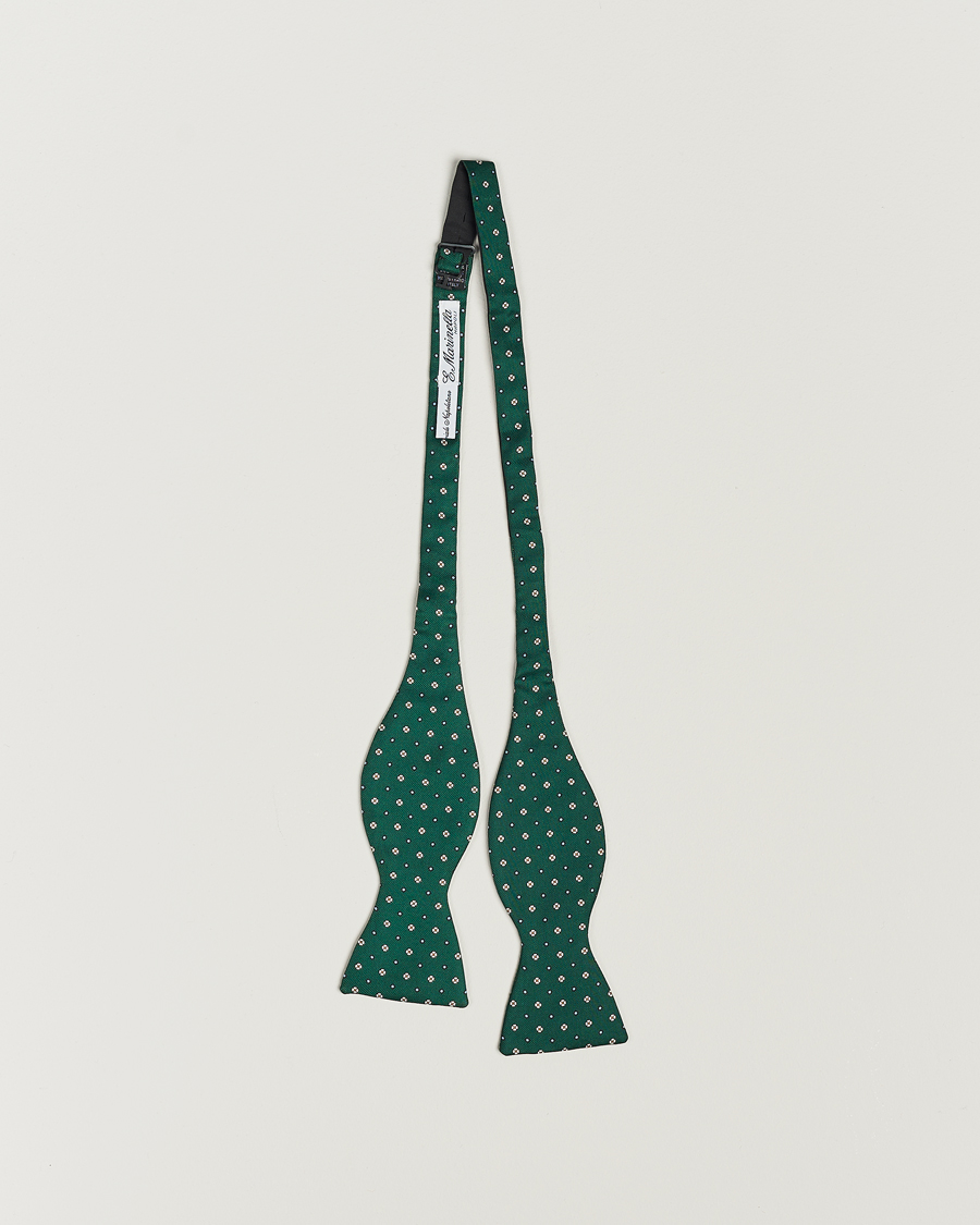 Homme | E. Marinella Silk Bow Tie Dark Green | E. Marinella | Silk Bow Tie Dark Green