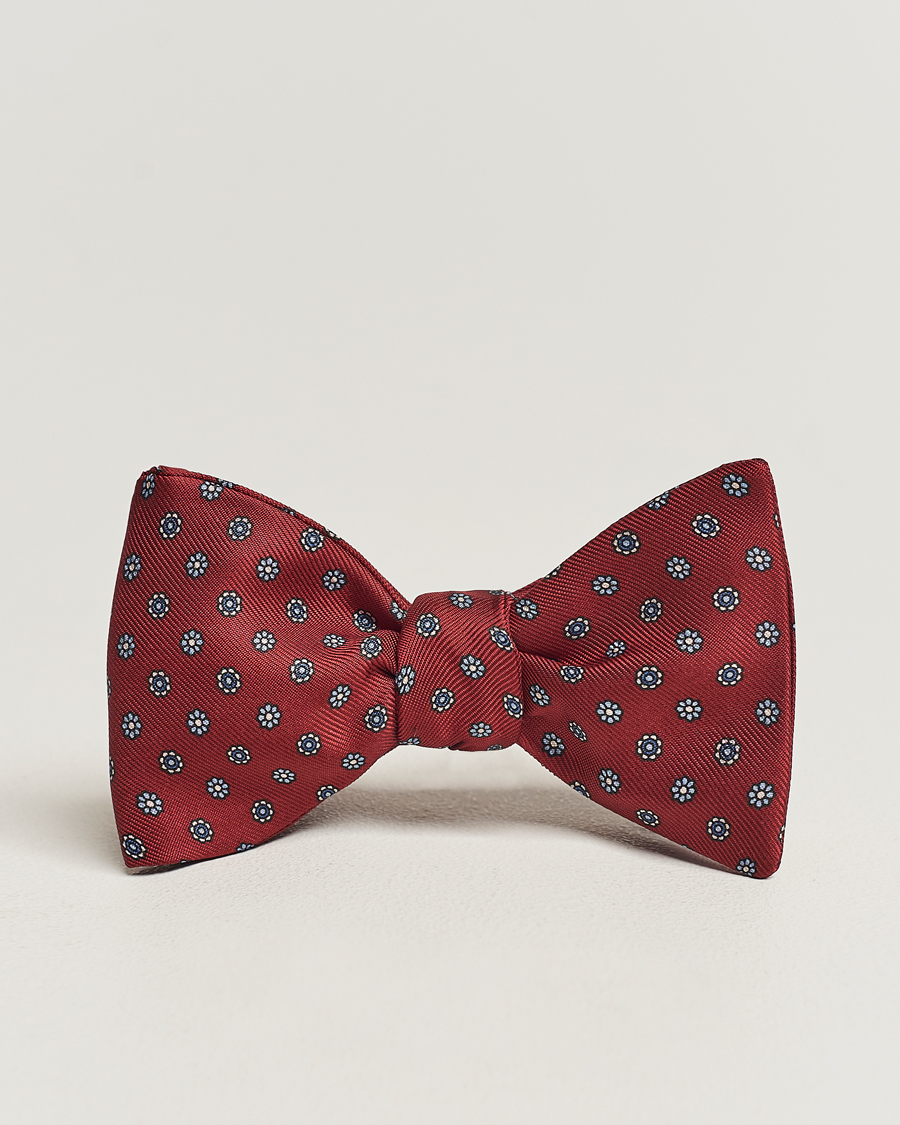 Heren | E. Marinella Silk Bow Tie Burgundy | E. Marinella | Silk Bow Tie Burgundy