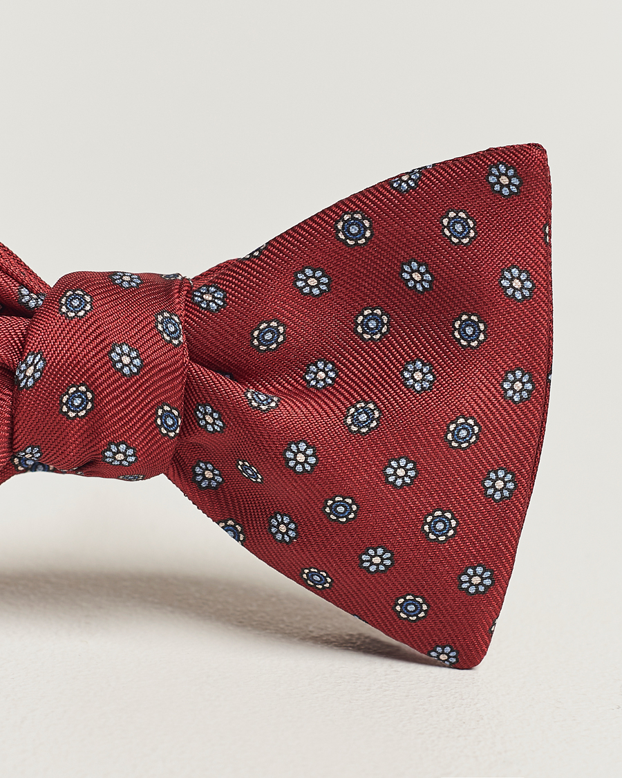 Heren | E. Marinella Silk Bow Tie Burgundy | E. Marinella | Silk Bow Tie Burgundy