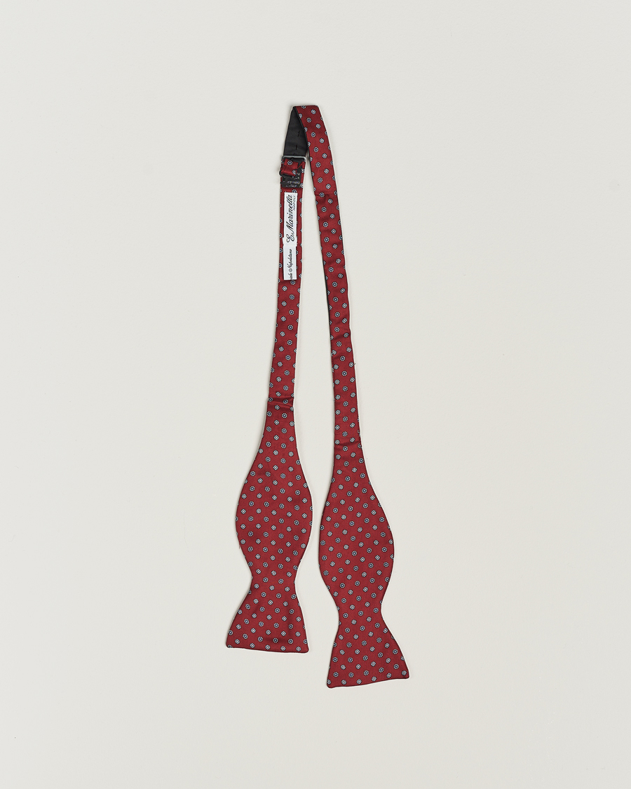 Heren | E. Marinella Silk Bow Tie Burgundy | E. Marinella | Silk Bow Tie Burgundy