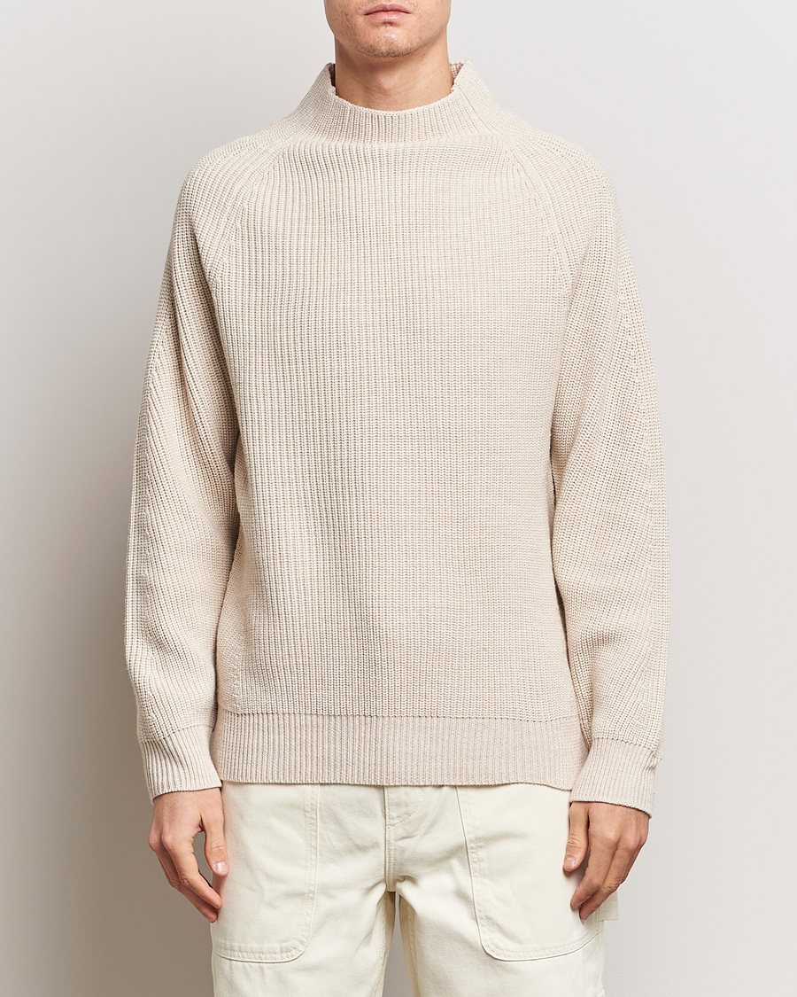 Homme | Pulls Et Tricots | NN07 | Liam Mock Neck Sweater Nature Melange