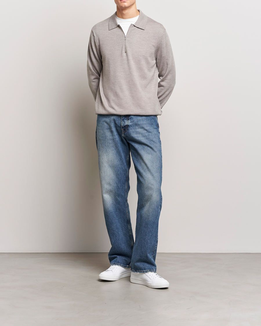 Homme | Pulls Et Tricots | NN07 | Sergio Half-Zip Polo Stone