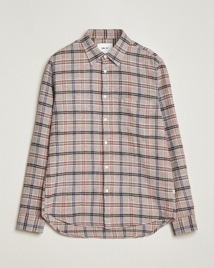 Homme | Chemises | NN07 | Arne Checked Cotton Shirt Pastel