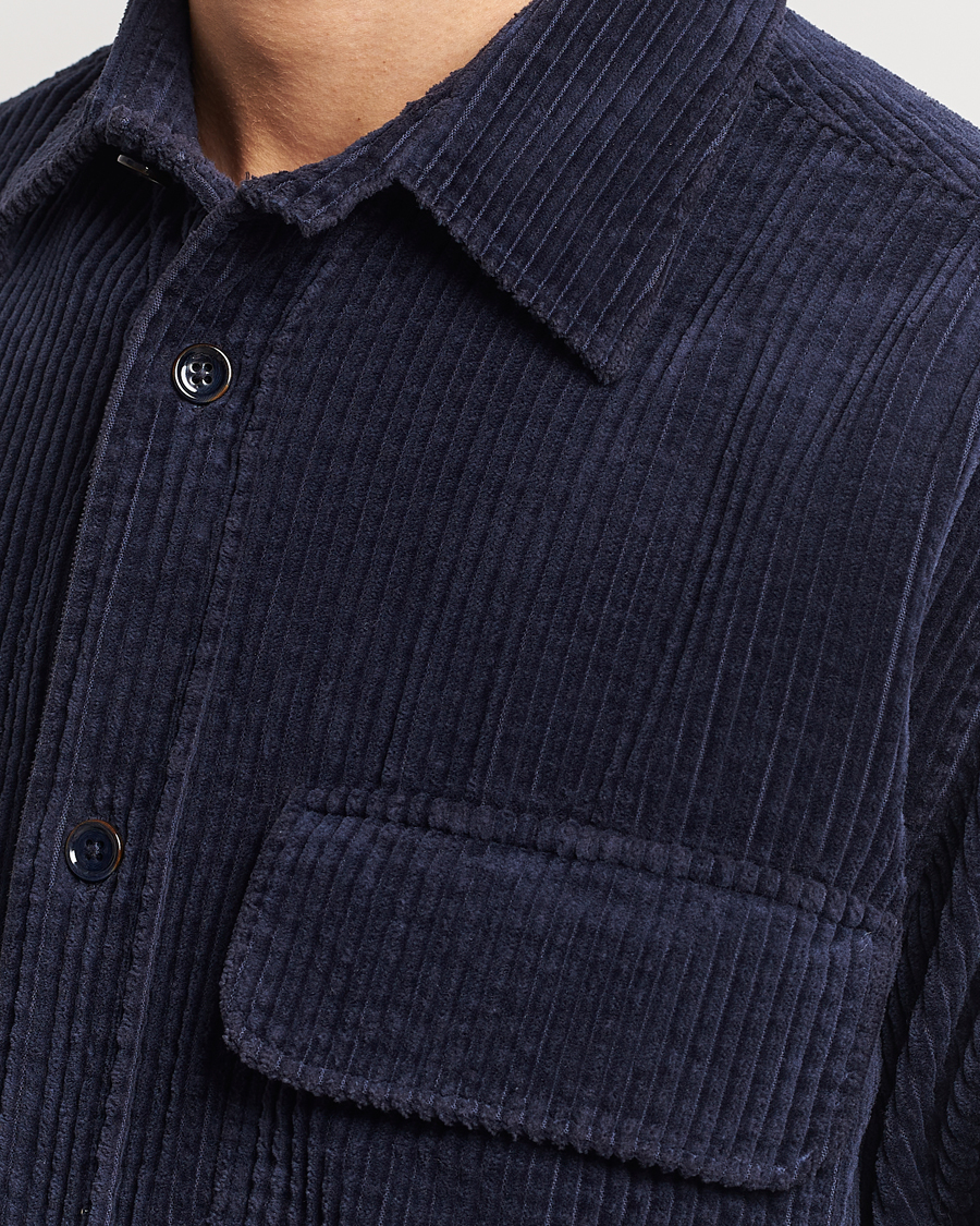 Homme | Chemises | NN07 | Folmer Corduroy Shirt Navy Blue