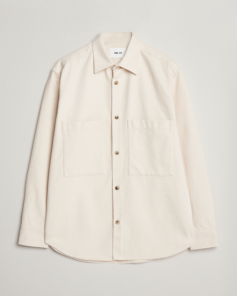 Homme | Chemises | NN07 | Freddy Cotton Overshirt Ecru