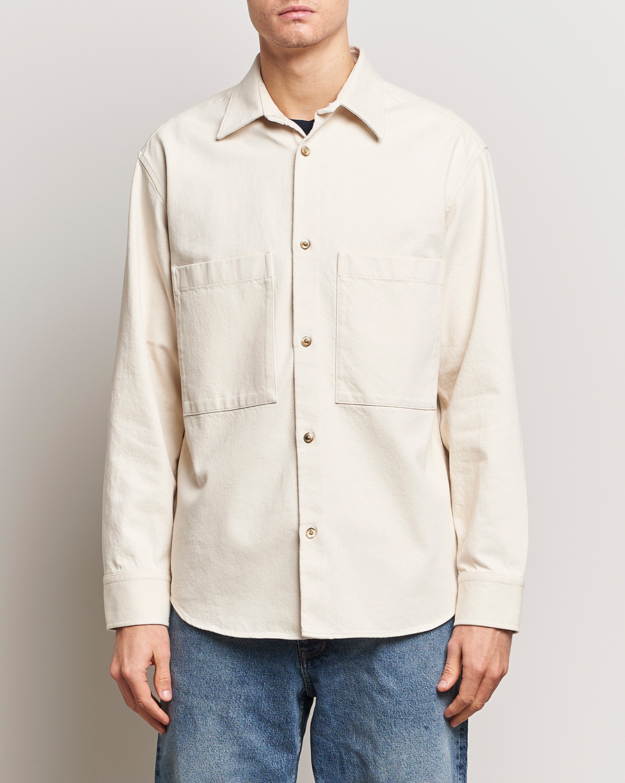 Homme | Chemises | NN07 | Freddy Cotton Overshirt Ecru