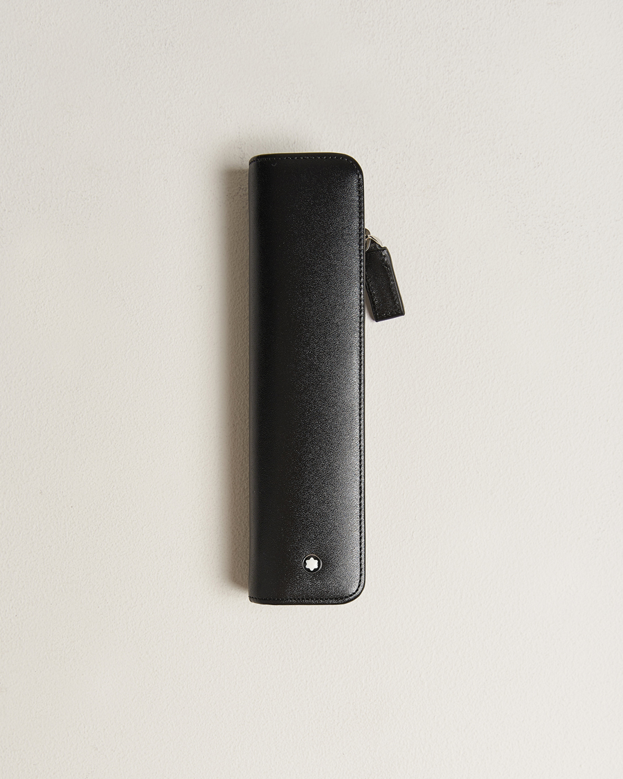 Homme | Montblanc Leather Pen Pouch w Zip Black | Montblanc | Leather Pen Pouch w Zip Black