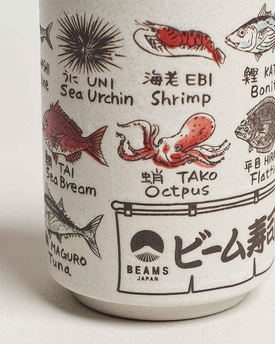 Homme | Beams Japan Ceramic Fish Sushi Cup White | Beams Japan | Ceramic Fish Sushi Cup White