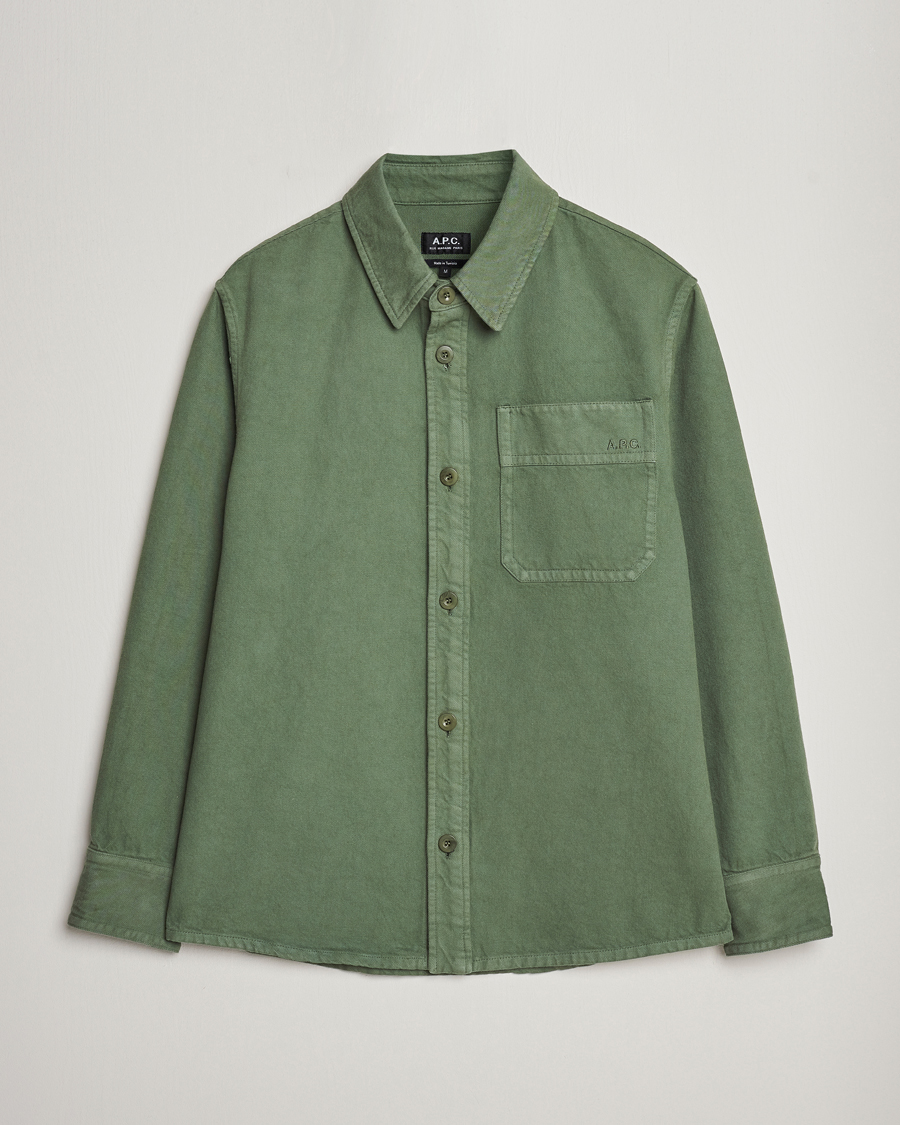 Homme | Chemises | A.P.C. | Basile Denim Overshirt Dark Green