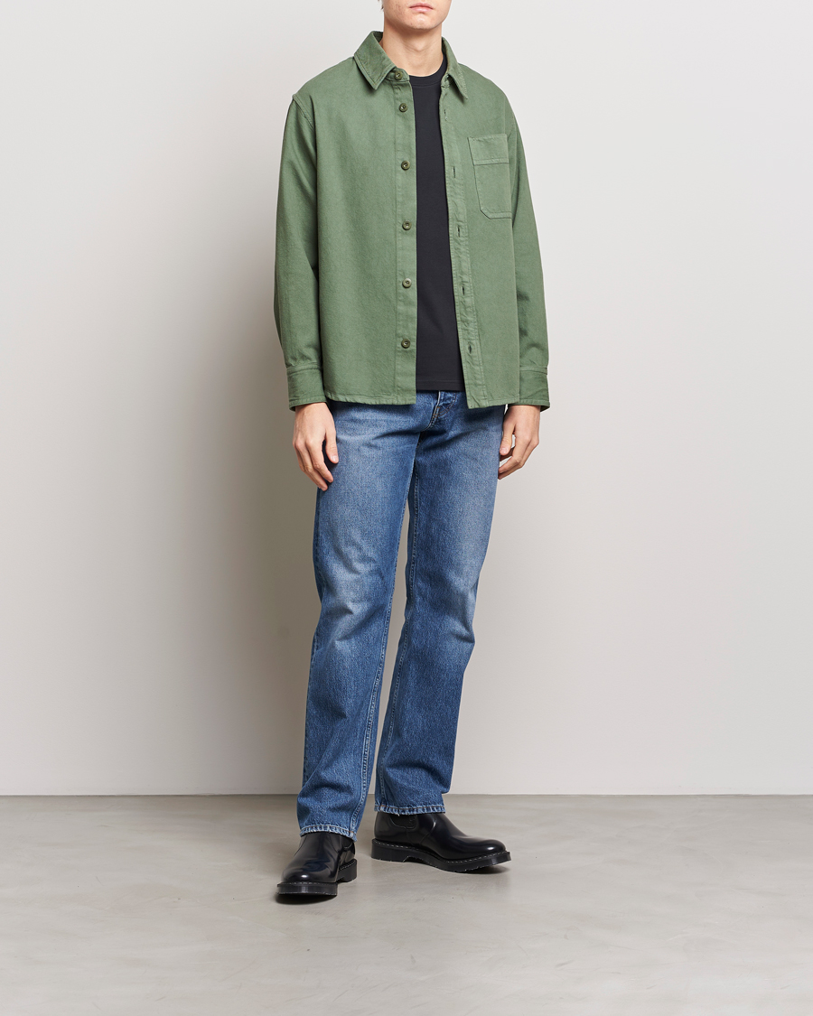 Homme | Chemises | A.P.C. | Basile Denim Overshirt Dark Green