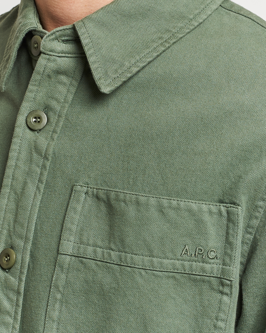Homme | Chemises | A.P.C. | Basile Denim Overshirt Dark Green