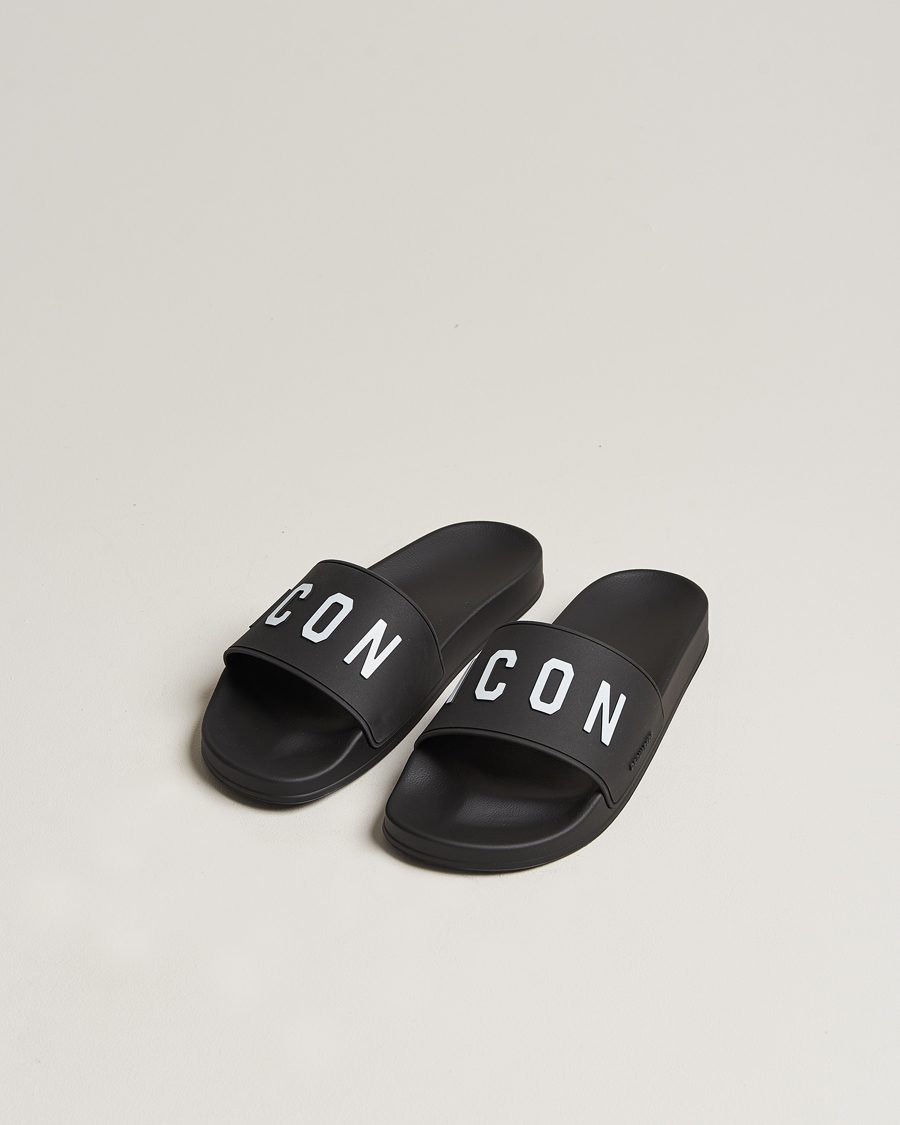 Heren | Dsquared2 Be Icon Slides Black | Dsquared2 | Be Icon Slides Black