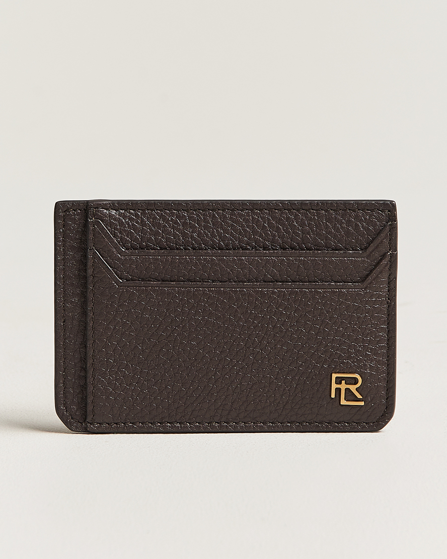Homme | Ralph Lauren Purple Label Pebbled Calfskin Cardholder Dark Brown | Ralph Lauren Purple Label | Pebbled Calfskin Cardholder Dark Brown