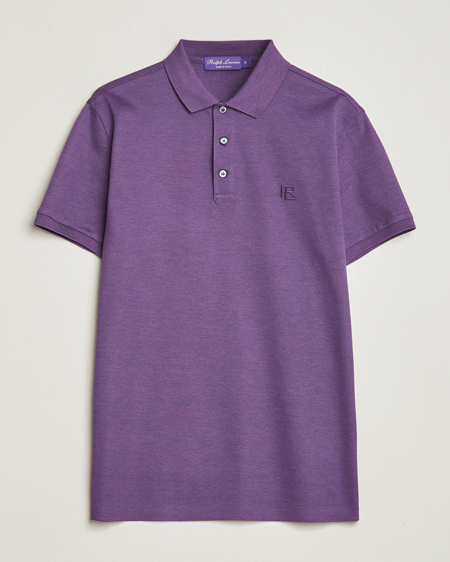 Heren | Polo's | Ralph Lauren Purple Label | Mercerized Cotton Polo Purple Melange