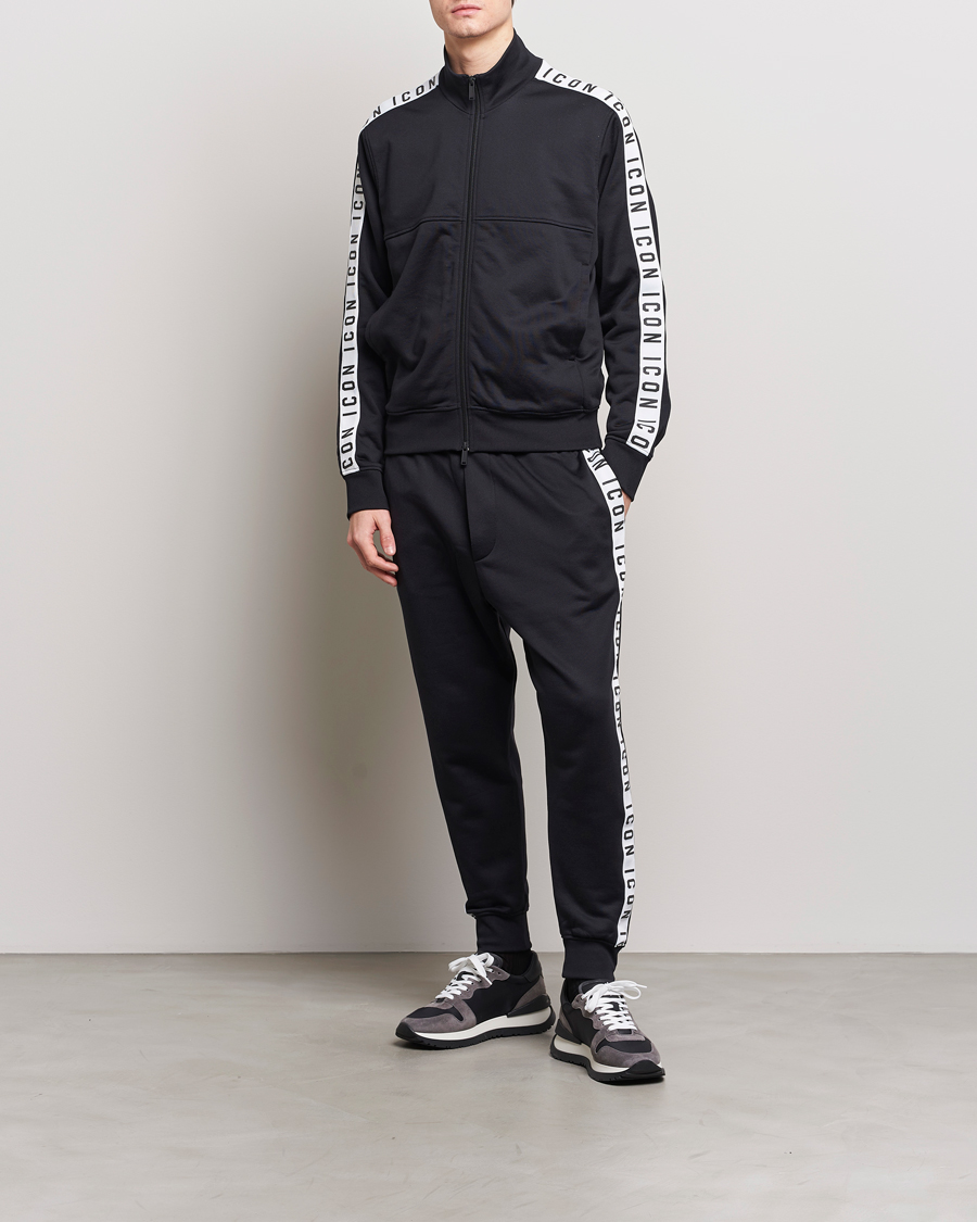 Homme | Pulls Et Tricots | Dsquared2 | Dean Sport Full Zip Track Jacket Black