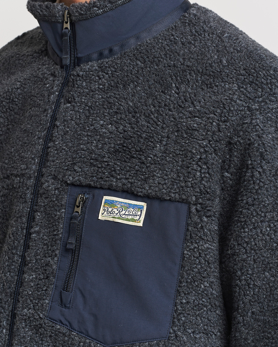Homme | Manteaux Et Vestes | Polo Ralph Lauren | Hi-Pile Fleece Full-Zip Jacket Aviator Navy