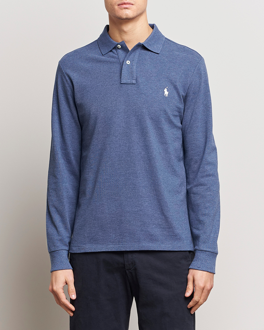 Heren | Truien | Polo Ralph Lauren | Custom Slim Fit Long Sleeve Polo Navy Heather